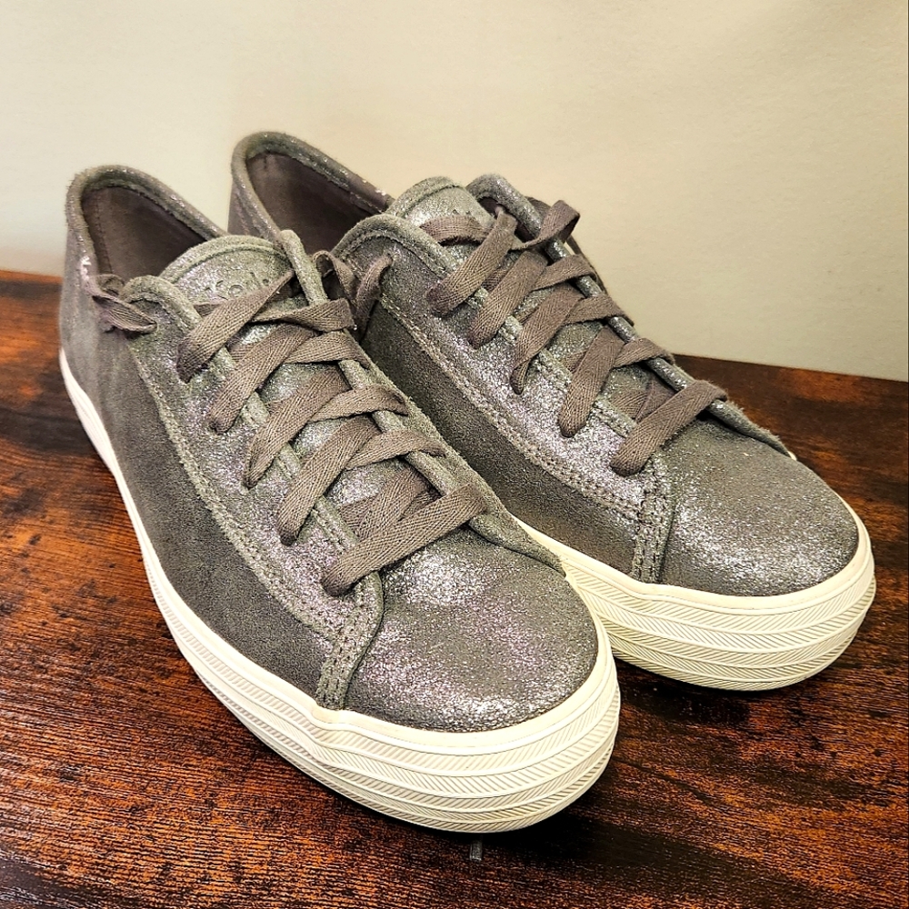 Keds Triple Kick Glitter Sneakers - Women's size 8.5